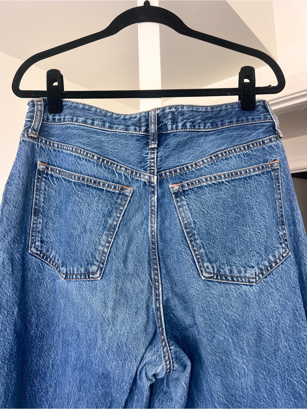 Abercrombie & Fitch Curve Love High Rise Wide Leg Jean Dark Wash Size 30S - Picture 7 of 8